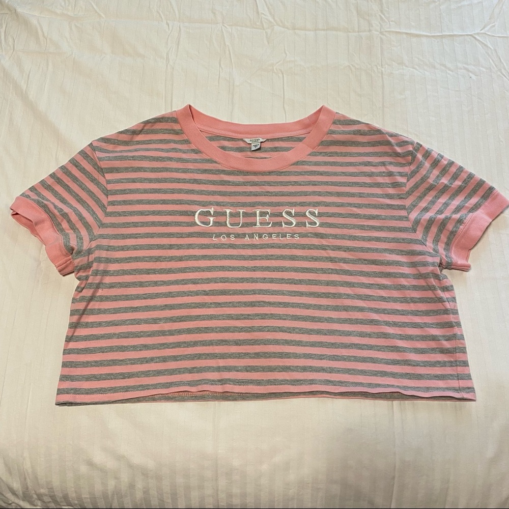 Guess x UO cropped logo tee